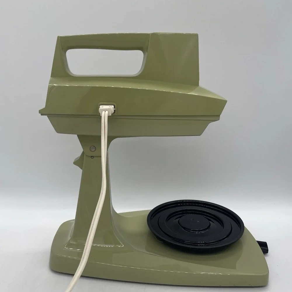 VTG Sunbeam Vista Mixmaster Mixer Stand/Hand VEM-M Green 2 Glasbake Bowls Manual